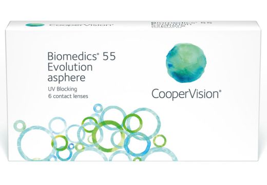 Biomedics 55 Evolution™ 6 čoček - plusové dioptrie